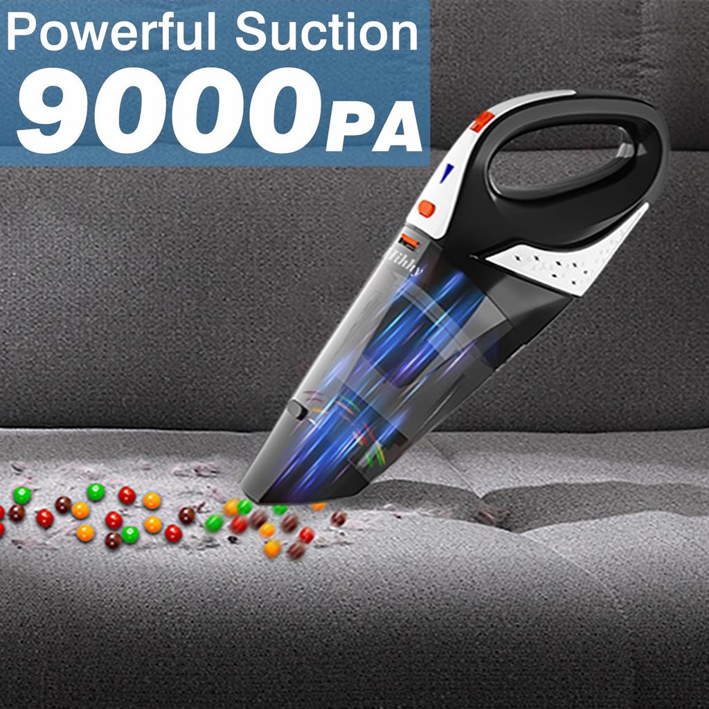 Handheld Vacuum Cordless Car Vacuum Cleaner Rechargeable Lightweight Hand Held Small Portable Vac with USB-C Cable for Home, Car