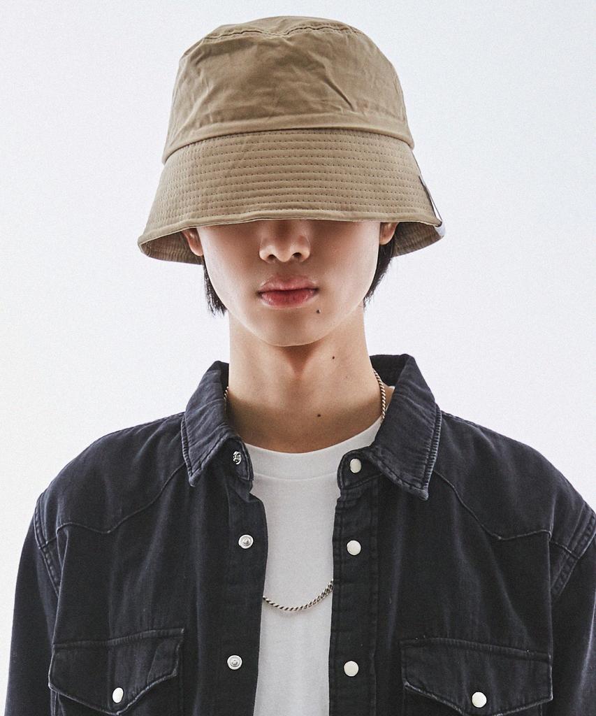 Seullipiseullib Basic Soft Cotton Beige Bucket Hat