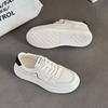 Little white shoes women's 2025 summer new shoes leather flat-bottomed casual board shoes women's one-pedal lazy shoes trendy and versatile