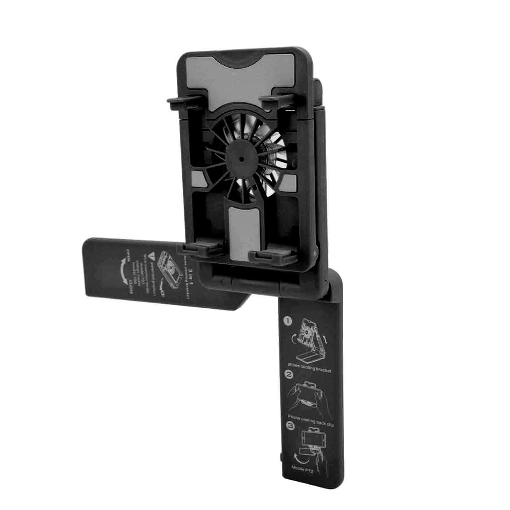 Cell Phone Cooler Stand Height Adjustable Mobile Phone Radiator Fan with Colorful RGB Lights for Live Streaming Mobile