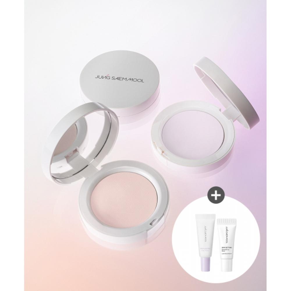 Jungsaemmool New Prolasting Finish Powder Pact Sheer + Prep Primer 5ml + Smoothing Base 3ml Bear blur
