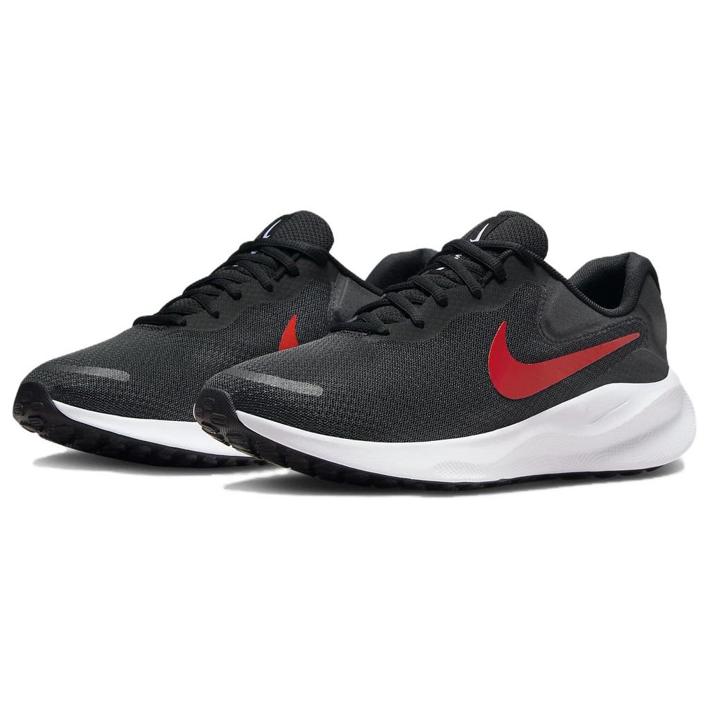 Nike Revolution 7 Black University Red Men Sneakers White FB2207-003