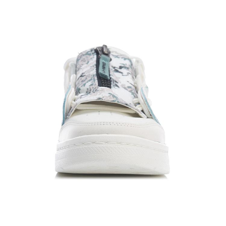 Li Ning Wave Pro Skateboard Shoes Men's Low Top White/Green/Brown AECR045-1