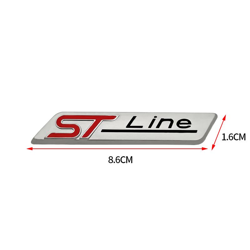 cjbkmg1 Metal 3D Car Sticker ST Line Emblem Badge Decals for Ford FIESTA FOCUS MONDEO Focus X Vignale ST Line Escape EcoBoost Explorer