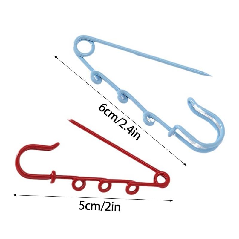 12pcs/Bag Elegant Brooch Pins for Women Colorful Safety Pins Stylish Hijab Scarf Breastpins Clothing Decorations