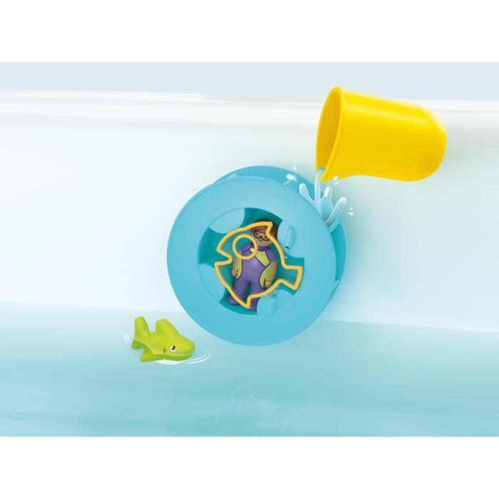 PLAYMOBIL Junior 71688 Water Wheel with Baby Shark, Bath Toy, Ages 12 Months and Up