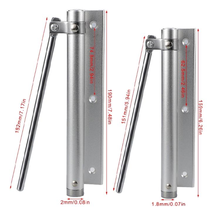 Multipurpose Spring Door Hinges Light Weight Buffer Closing Device Automatic Door Closing Hinges Easy to Install