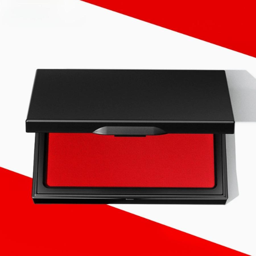 1 Quick-Drying Red Rectangular Ink Pad, Fast-Drying Ink Pad, Fingerprint Box, Financial Office Stamp Box, Bank Blue-Black Ink Pad Box
