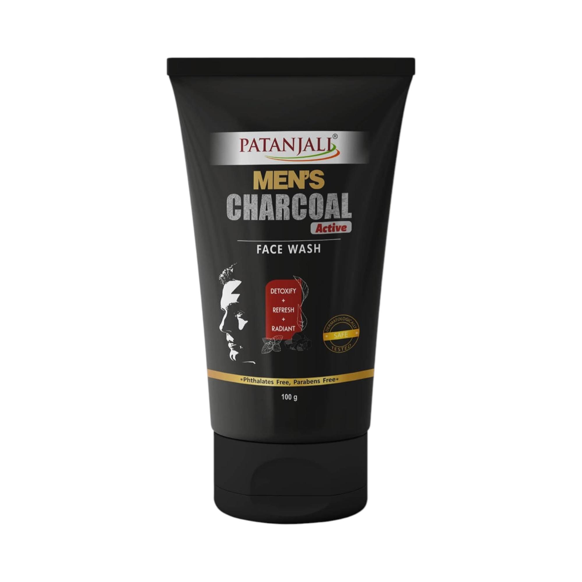 

Patanjali Men s Charcoal Active Face Wash 100g Pack of 1 Deep Cleansing Oil Control Acne Removal