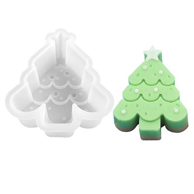 Kerstboom Siliconen Vorm Kerstkaars Gips Ornament Handgemaakt Diy Koekje Chocolade Bakvorm