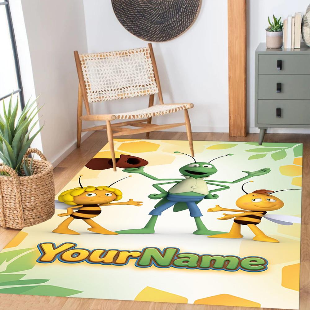 Biene Maja Customize Your Name Carpet Perfect for Outdoor Entryway Study room Dormitory Antislip Carpet Decorate Offices Spiritual Gift