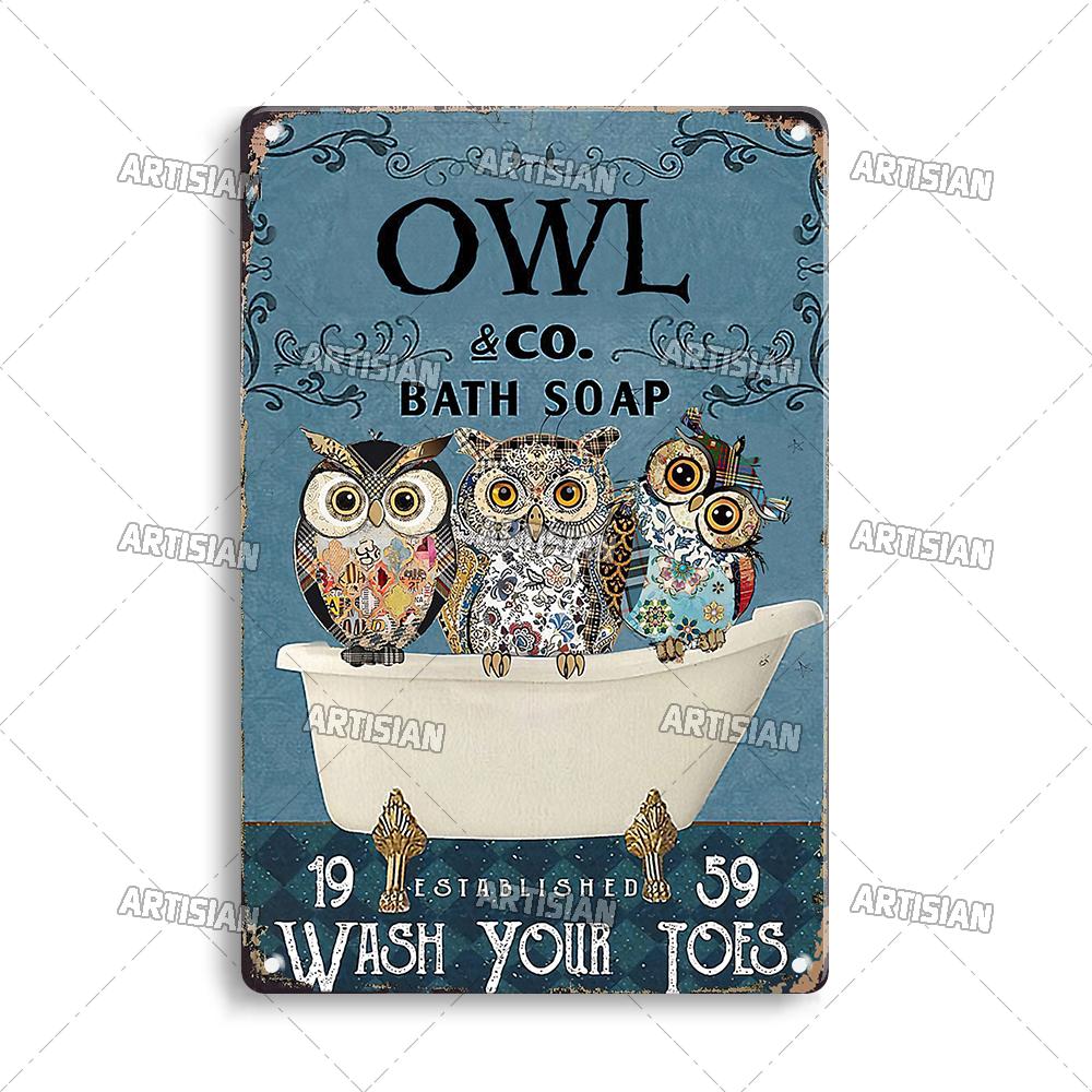 Artisian Bathroom Metal Sign Washing Room Tin Poster Toilet Decorative Plate Bath Soap Wall Decor Garage Bar Pub Club Hotel Cafe