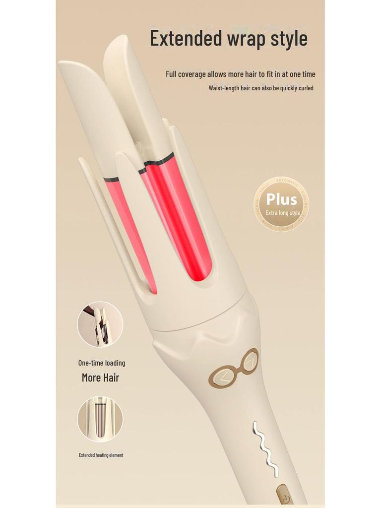 New 36mm Korean-Style Automatic Curling Iron: Gentle On Hair, Creates Big Waves with Negative Ion Technology.