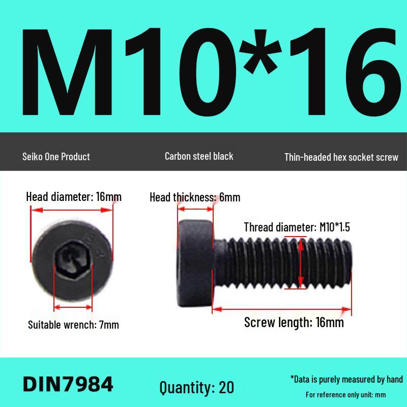 Grade 8.8 Low Profile Hex Socket Screw/Bolt (M3-M16)