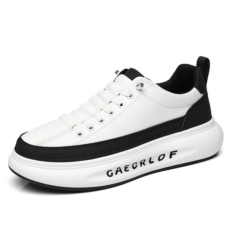 Mode Herren Leder Mode Outdoor Schuhe Dicke Sohle Herren Freizeitschuhe Luxusmarke Herren Bequeme Sneaker Neue Schnürschuhe Herrenschuhe