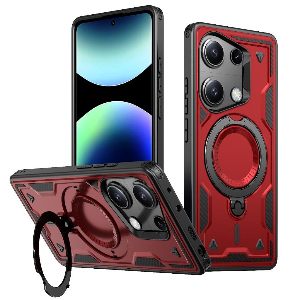 For Magsafe Phone Case For Xiaomi Redmi Turbo5 Max Turbo4 Note 13 14 15 Pro+ Plus 5G 14S 13R 360° Magnetic Ring Holder Cover
