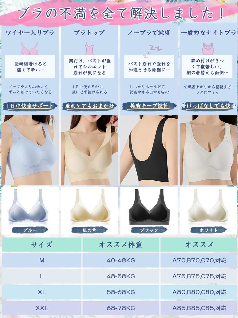 BreLira Wireless Seamless Night Bra Fixed Shape Breathable Sagging Breast Correction High Side Beautiful Day and Night Bra, Bra, [Innovative Cup,