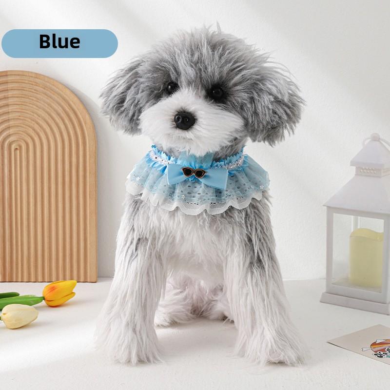 

Полотенце для слюны кошки щенка собаки Полотенце для слюны питомца Полотенце для слюны милой собаки L синий