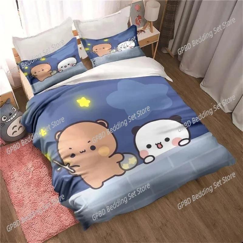 Bubu Dudu Carton Adorable Lovely Bear Kawai Beding Set 3D Printed Suitable for Bedrom Soft Duvet Cover Set With Pilowcases Home Textile