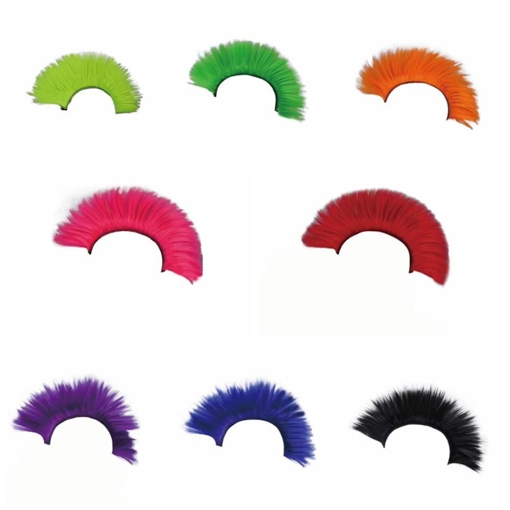 Reusable Mohawk Synthetic Wigs Adhesive Helmet Mohawk Wig Decorative Helmet Decorations  Ski Helmet