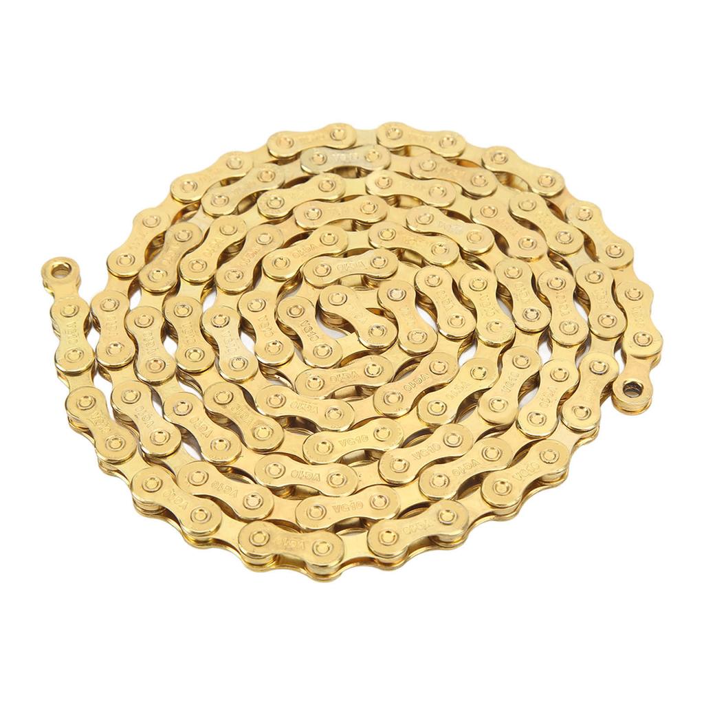 10 Speed Bike Chain Golden High Carbon Steel Lightweight Replacement Bike Chains Parts for VG
