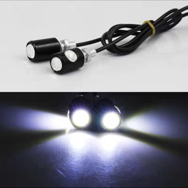 2Pairs Universal Motorcycle Signal Lamp Car LED Number License Plate Light Super Bright Eagle Eye Shape Bulb Turn Indicator