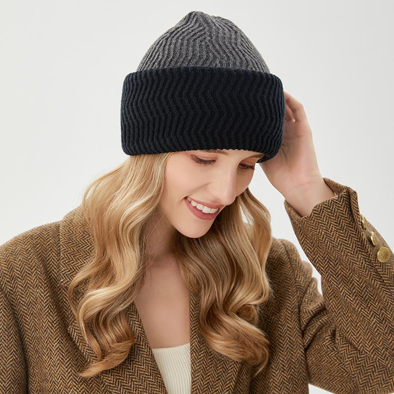 

Нишевая вязаная шапка для мужчин и женщин, модная осенне-зимняя теплая шапка-капюшон для защиты шеи, уличная велосипедная ветрозащитная шерстяная шапка M（54-58cm）