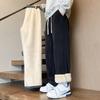 Herren Winter Amerikanische Weite Hosen Lammfell Hosen Fleece Freizeit Hosen Verdickte Lockere Sporthosen