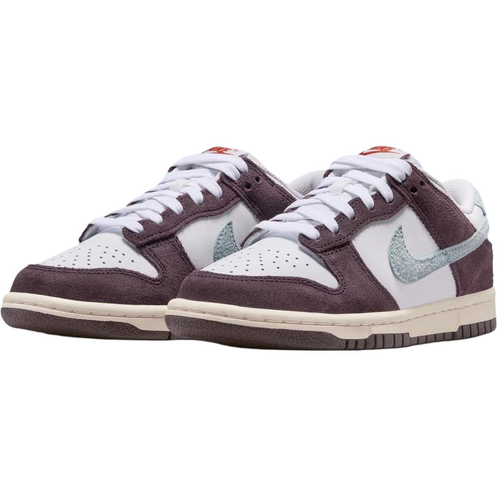 Nike Dunk Low SE Big Kids' Shoes White Burgundy Ash Glacier Blue Casual Sneakers IB5691-100