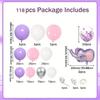 Purple Elephant Balloon Set Babyshower Children's Birthday Party Decoration Items