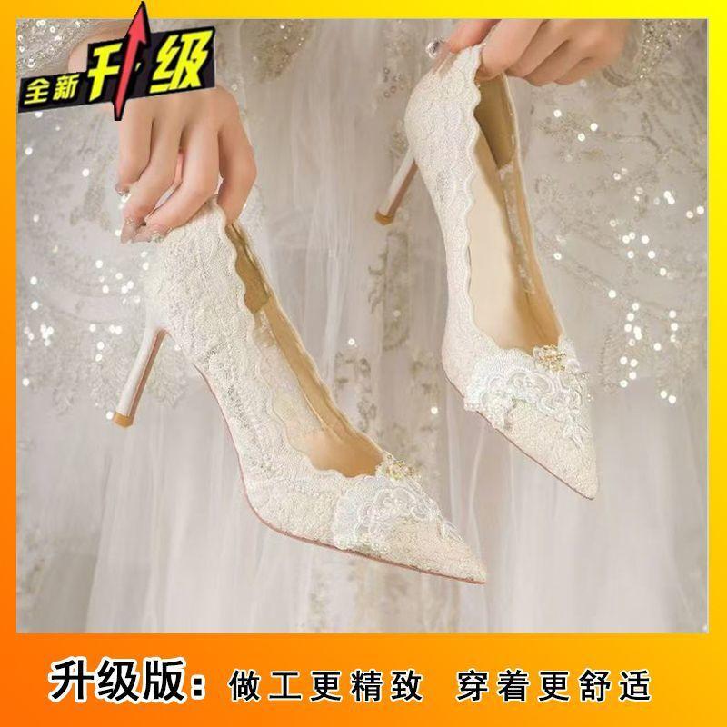 French Beautiful Versatile Comfortable Single Shoes Women's 2025 Spring and Summer New Fashion Pointed Head Shallow Mouth Stiletto High Heels Women