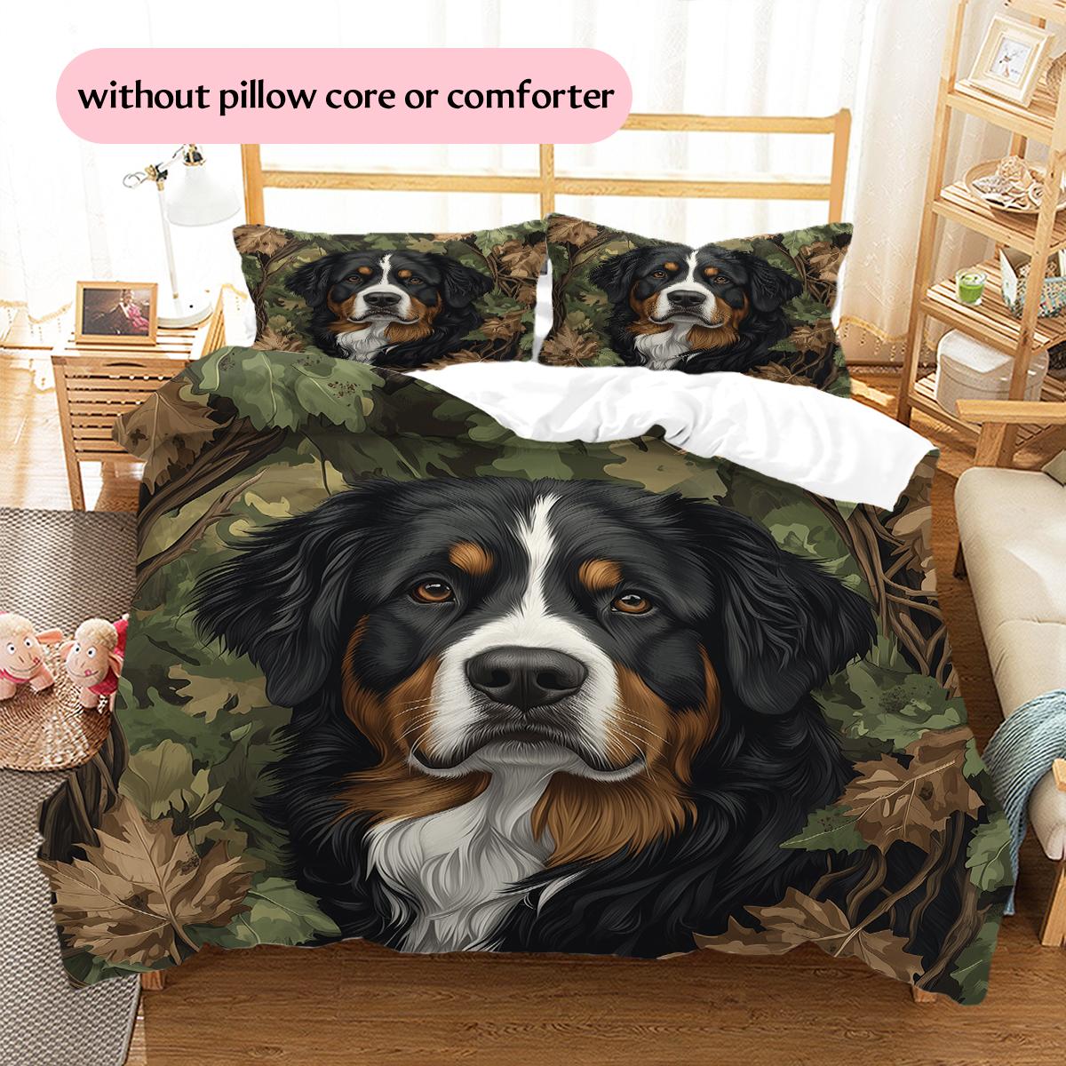 

Постельное белье с рисунком Бернского зенненхунда, Домашний декор, Подарок на день рождения (1 пододеяльник + 2 наволочки, без наполнителя) 135x200cm