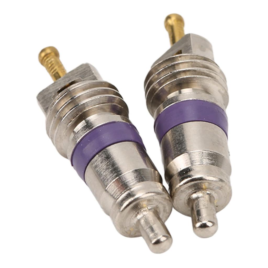 Air Conditioner Valve Stem Core Easy Installation Shockproof 26.8mm Length 20pcs Aluminum Alloy and