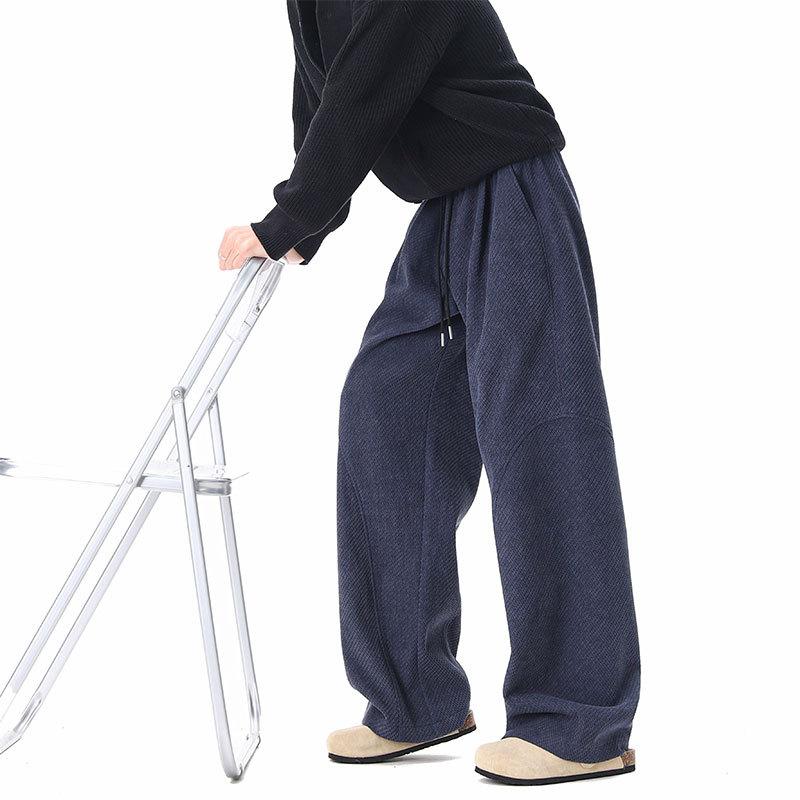 Spring new drape straight casual wide-leg pants high waist wide-leg thin loose trousers for men and women