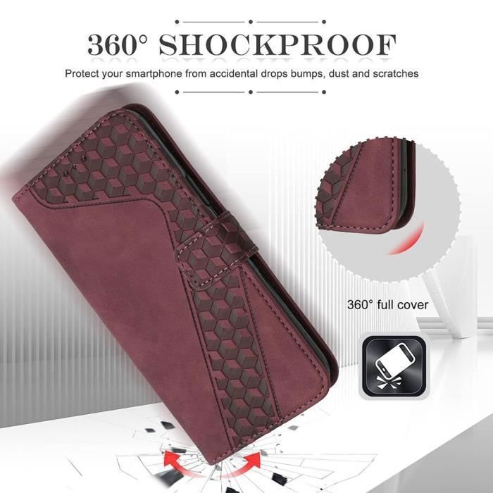 Coque de protection - booling - samsung galaxy a05s - motif cube - rouge - semi-rigide