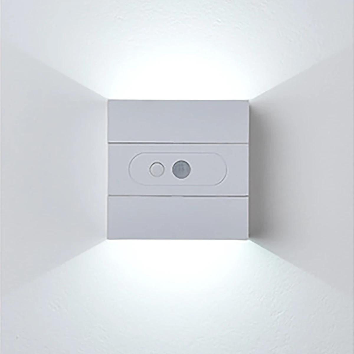 

Motion Sensor Usb Rechargeable Led Wall Lamp Indoor For Bedrooms Dimmable Wireless Light Up-Down Living Luxury Sconce Room Metal Nature White(3500-5500K)