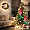 Striped Elves Christmas Stockings Hanging Christmas Stocking Ornaments  Fireplace