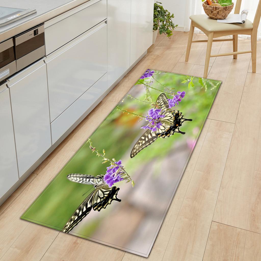 Small Fresh Household Door Mat, Kitchen Absorbent Strip, Bedroom Non-Slip Floor Mat, Living Room Carpet