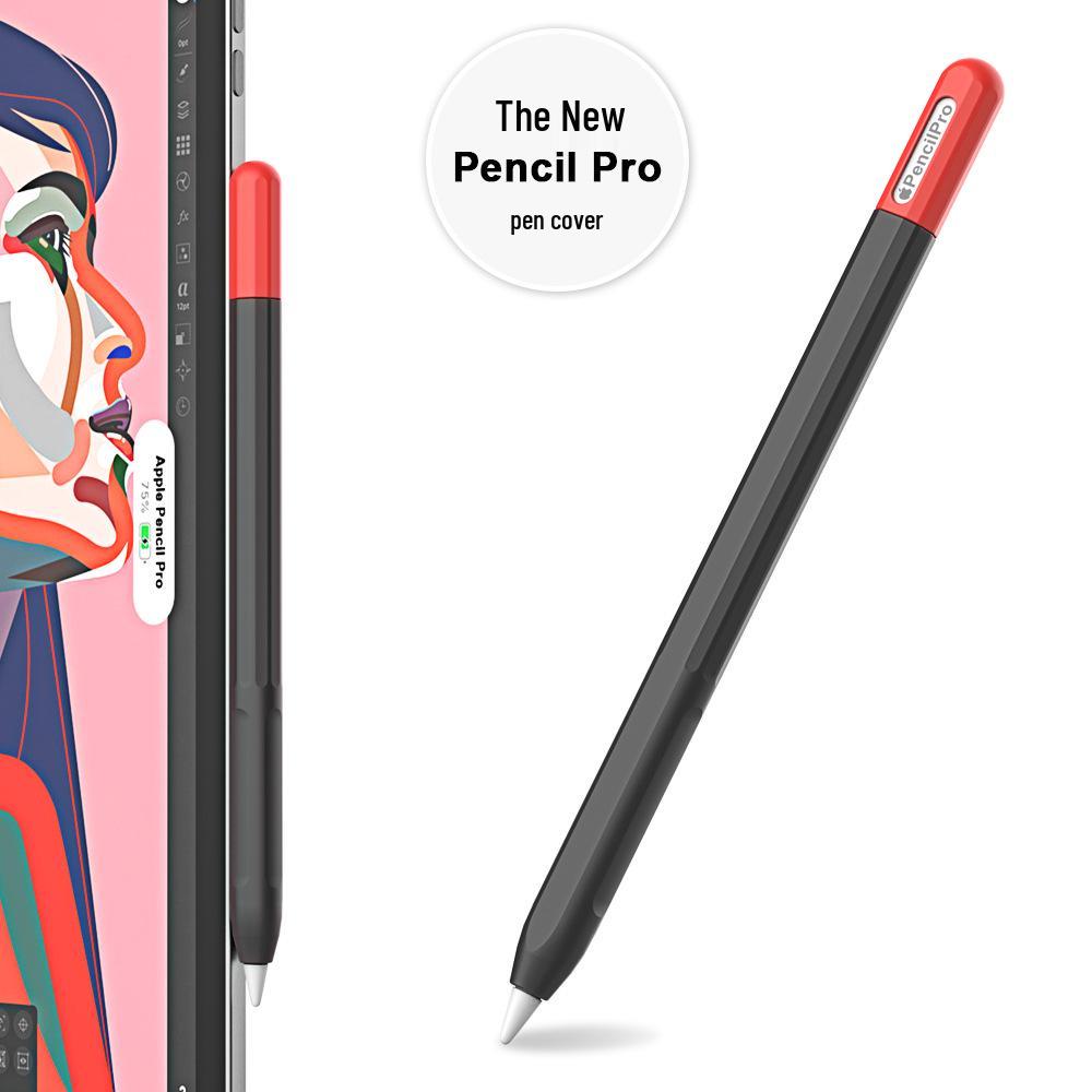 Apple Pencil Pro 4th Gen Silicone Protective Cover - Full Wrap, Color Block Design
