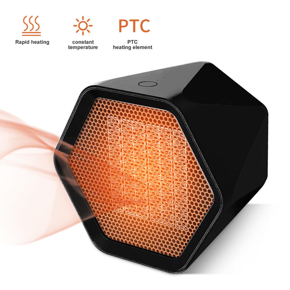 Mini Desk Heater 1000W  PTC Ceramic Heater with Adjustable Thermostat for Office Table Indoors