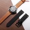 Premium Palm Genuine Leather Strap Black Grey Brown Criss Cross Stitch Cowhide Watch Bracelet for Seiko 18mm 19mm 20mm 22mm Band