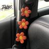Cute Flower Seat Belt Cushions Floral Pads for Car, Soft Mesh Shoulder Skin Friendly Seatbelt Padding Strap Covers, Comfortable Universal Protective