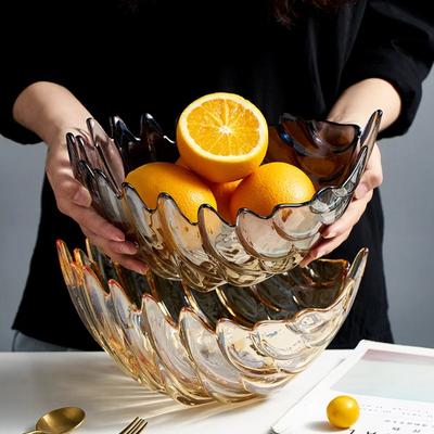 Europese Blad Fruit Schaal Woonkamer Koffietafel Decoratie Huis Opbergbakje Kristalglas Gedroogd Fruit Schaal Snack Fruit Kom