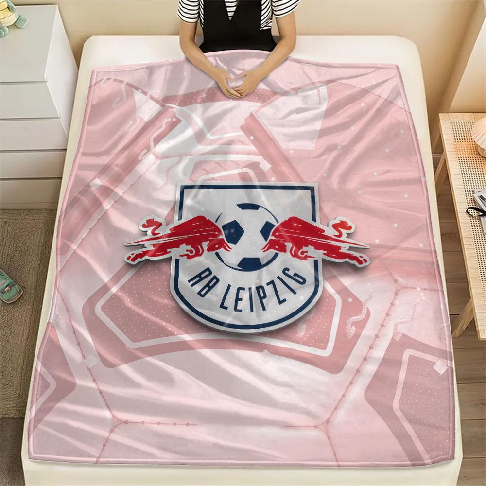 Coperta in Flanella Stampata RB Leipzig, morbido plaid per camera da letto divano, lavabile, merchandising per tifosi di calcio, ottimo regalo.