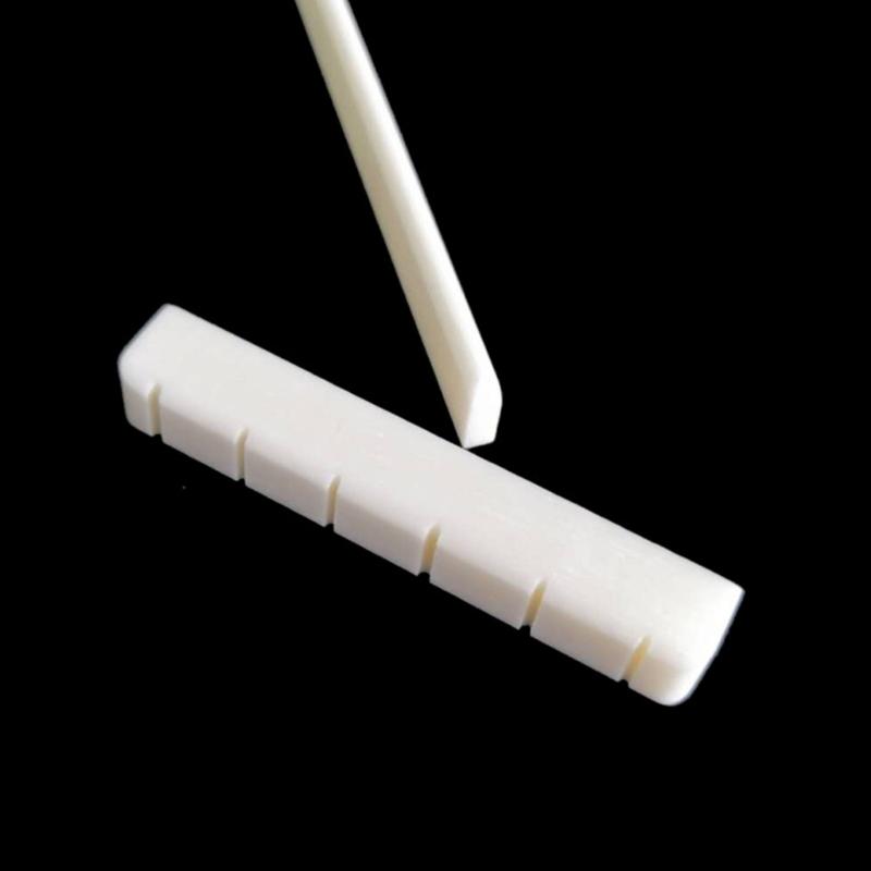 Guitar Blank Bone Nut DIY Unslotted Guitar Nut and Guitar Bridge Saddle DIY Stringed Instrument Supplies Durable