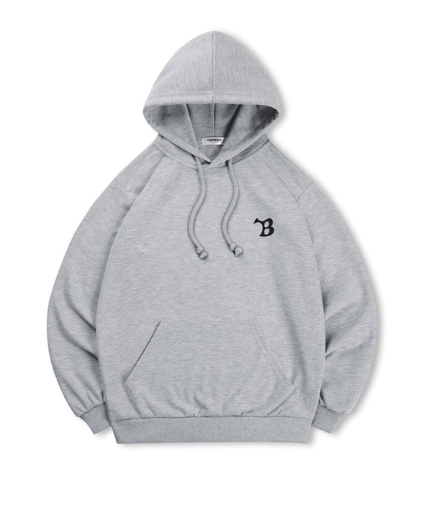 [Non-Fleece Or Fleece] Boomerang Logo Print Hooded Sweatshirt (Type A)