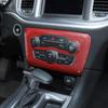 Red Carbon Fiber Air Conditioner Switch Panel Trim for 2015+ Dodge Charger Parts