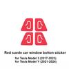 For Tesla Model 3 Highland Model Y/YL Juniper 2025-2026 Door Opening Button Sticker Door Window Button Car Auto Accessories 4PCS