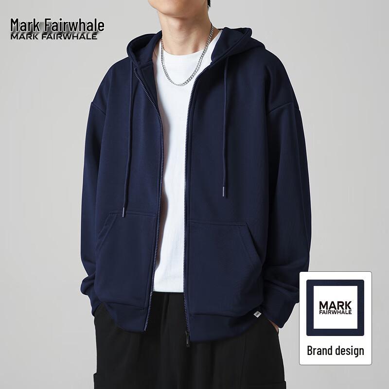 Mark Hua Fei Men's American Style Hooded Cardigan Sweatshirt
