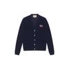 GUCCI GUCCI GG Embroidered Wool Cardigan Knitted Top Navy 576815-XKAOW-4440